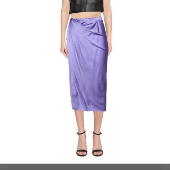 HELMUT LANG midi skirt silk NWOT - Picture 1 of 6